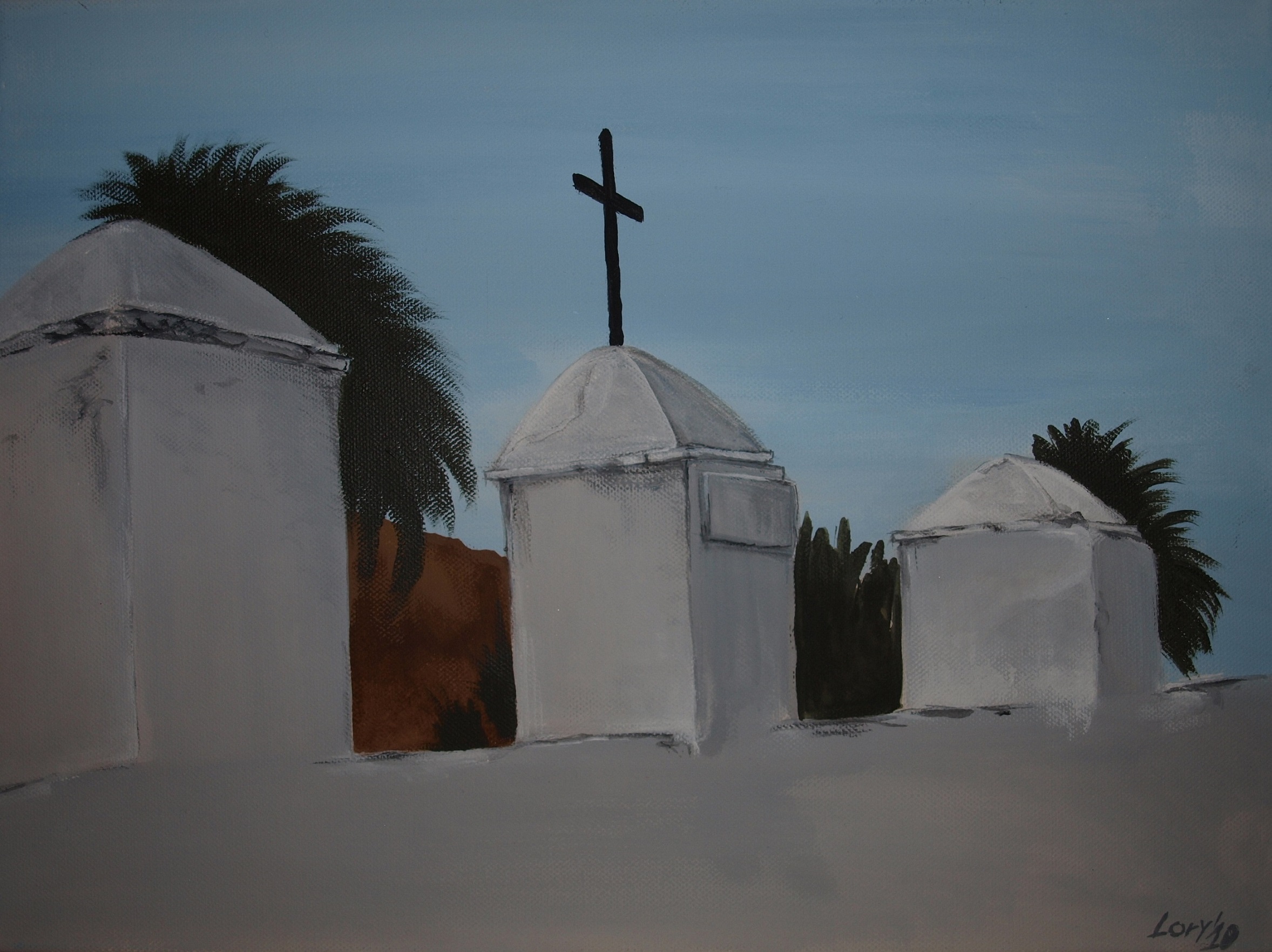 P5174495_Viale_della_Chiesa_Acrilico_su_tela_cm__30_x_40